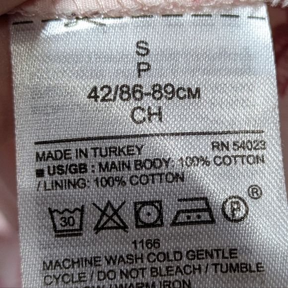 Banana Republic Pink Red Floral Rose Puff Sleeve V Neck Cotton Blouse S - Picture 7 of 8